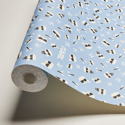 Karl Lagerfeld Designertapete Blau 378431 Wandtapete Vliestapete Grafik Vinyl