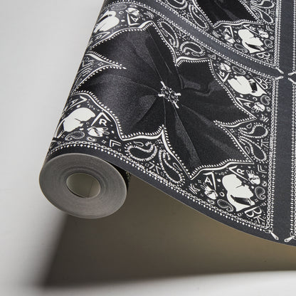 Karl Lagerfeld Designertapete Schwarz 378452 Wandtapete Vliestapete Grafik Vinyl