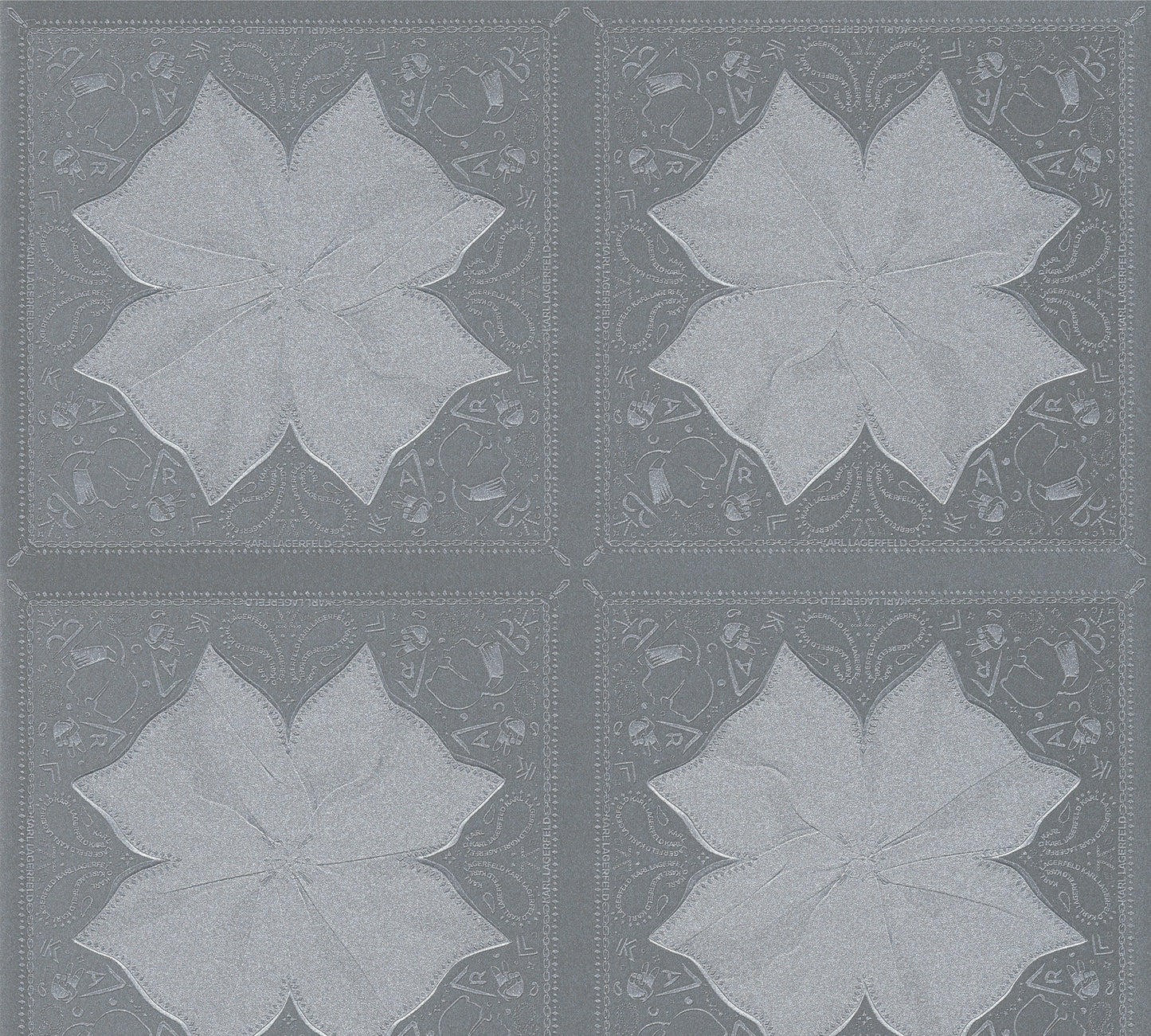 Karl Lagerfeld Designertapete Grau 378455 Wandtapete Vliestapete Grafik Vinyl