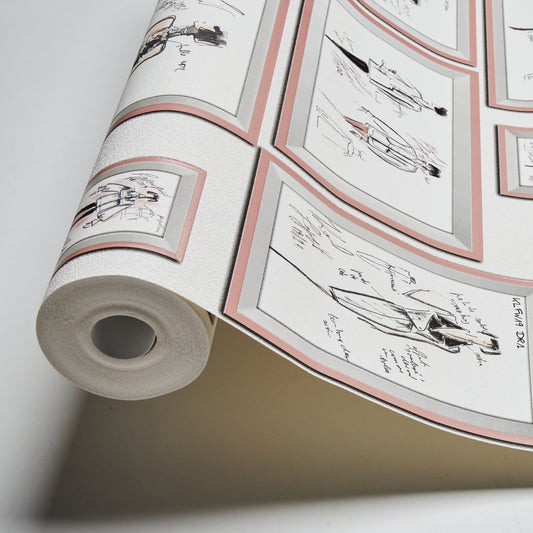 Karl Lagerfeld Designertapete Weiß 378464 Wandtapete Vliestapete Grafik Vinyl