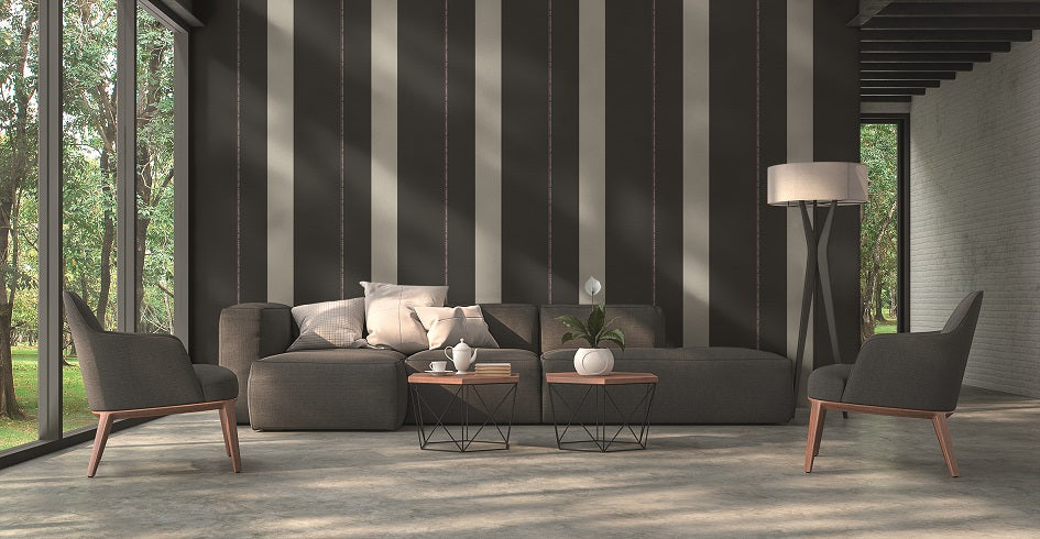 Karl Lagerfeld Designer Tapete Schwarz 378482 Wandtapete Vliestapete Streifen