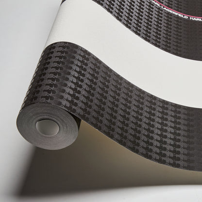 Karl Lagerfeld Designer Tapete Schwarz 378482 Wandtapete Vliestapete Streifen