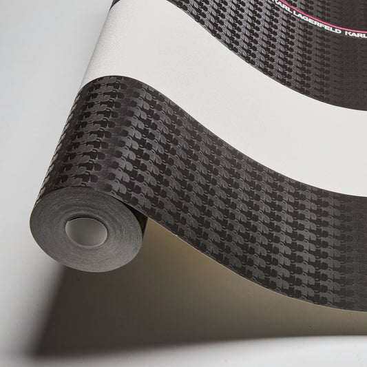 Karl Lagerfeld Designer Tapete Schwarz 378482 Wandtapete Vliestapete Streifen