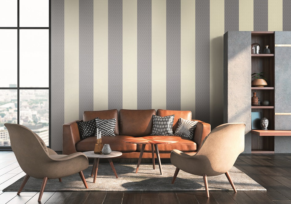 Karl Lagerfeld Designertapete Silber 378493 Wandtapete Vliestapete Streifen