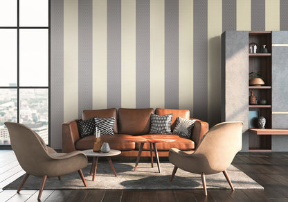 Karl Lagerfeld Designertapete Silber 378493 Wandtapete Vliestapete Streifen