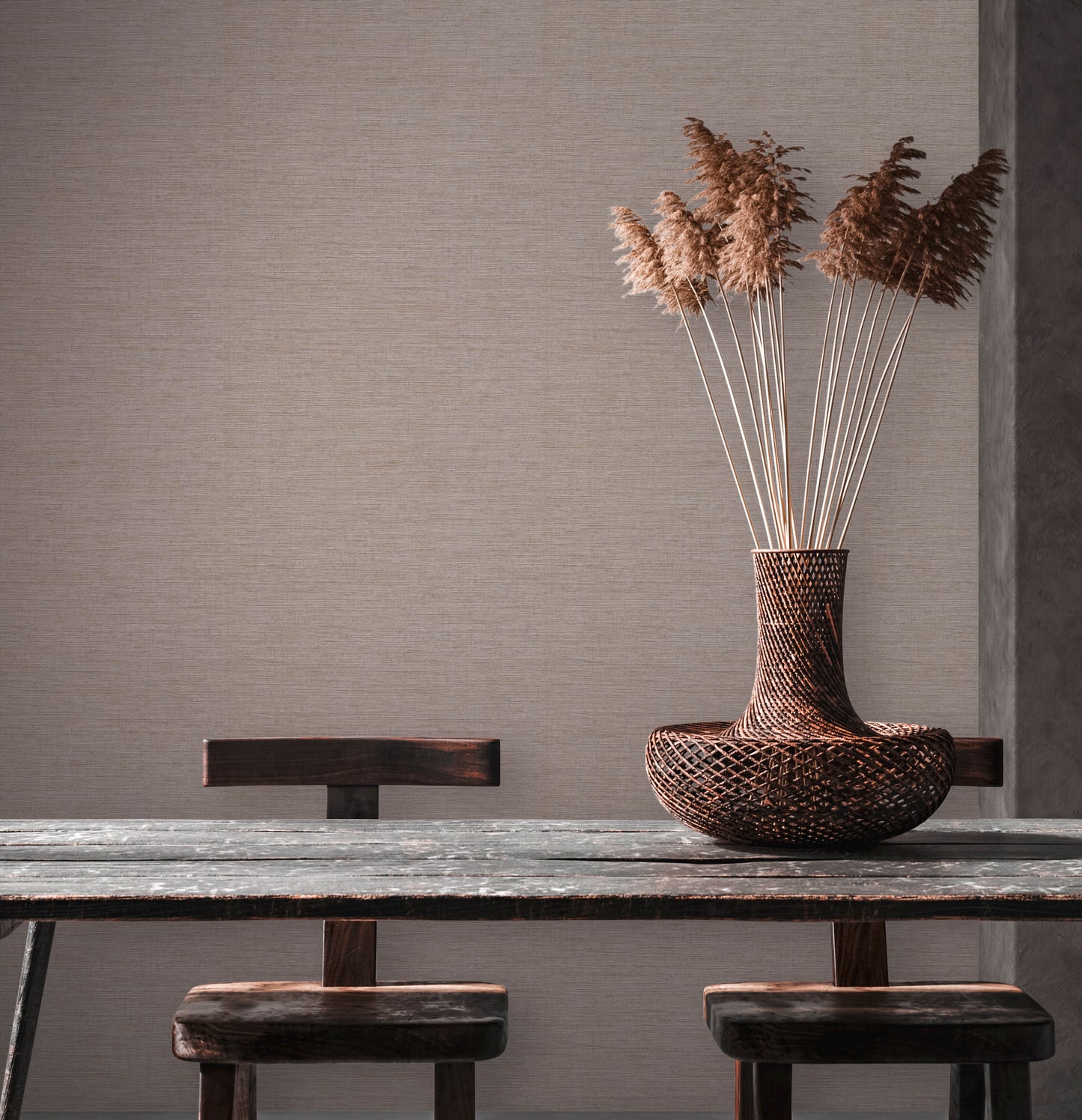 A.S. Création Unitapete Braun 378575 Wandtapete Vliestapete Struktur Unis Vinyl