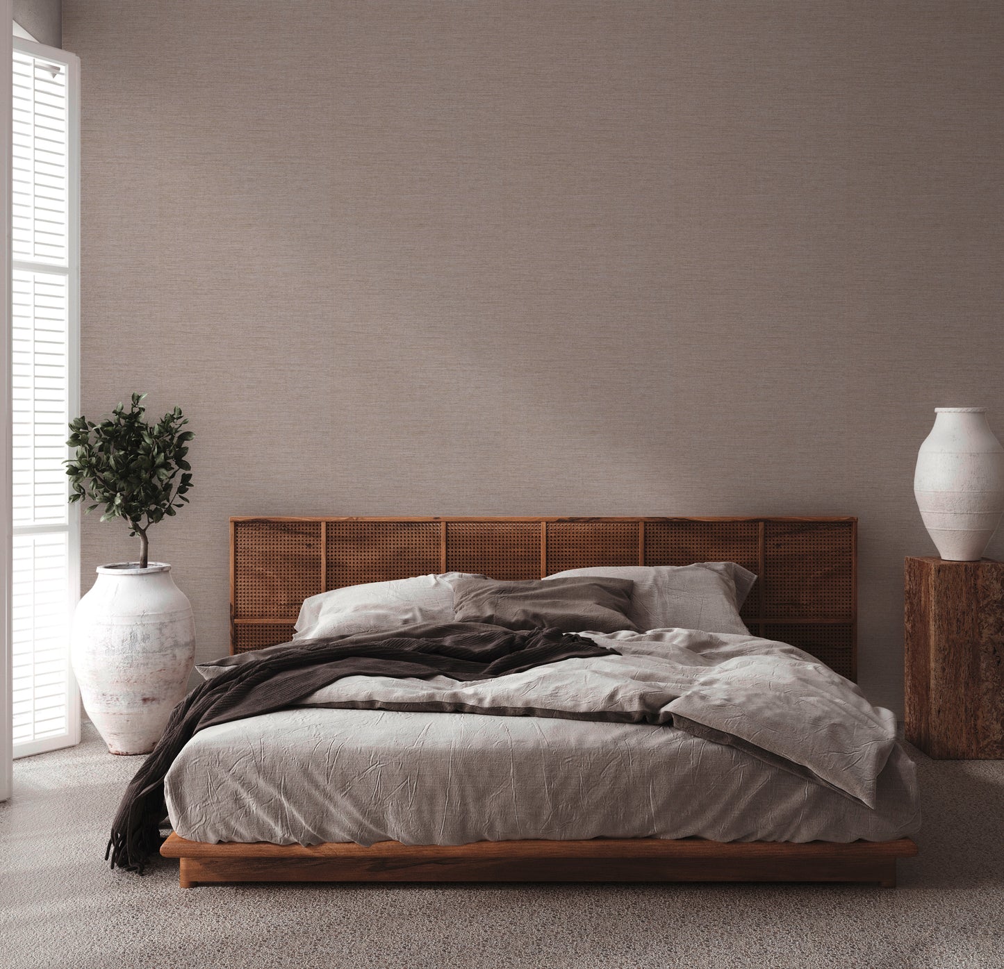 A.S. Création Unitapete Braun 378575 Wandtapete Vliestapete Struktur Unis Vinyl