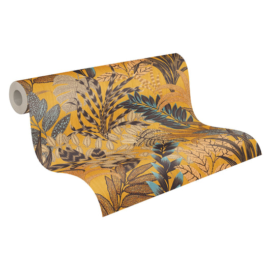 A.S. Création Blumen Tapete Gelb 378601 Wandtapete Vliestapete Floral Vinyl