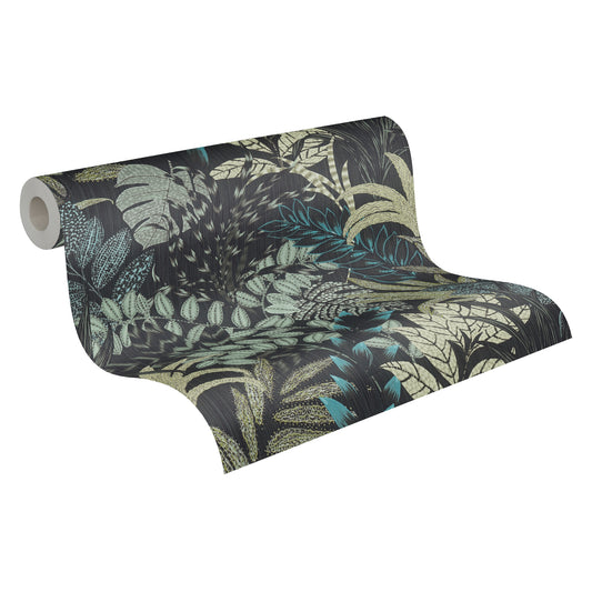 A.S. Création Blumentapete Schwarz 378603 Wandtapete Vliestapete Floral Vinyl