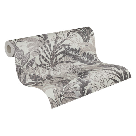 A.S. Création Blumen Tapete Grau 378604 Wandtapete Vliestapete Floral Vinyl