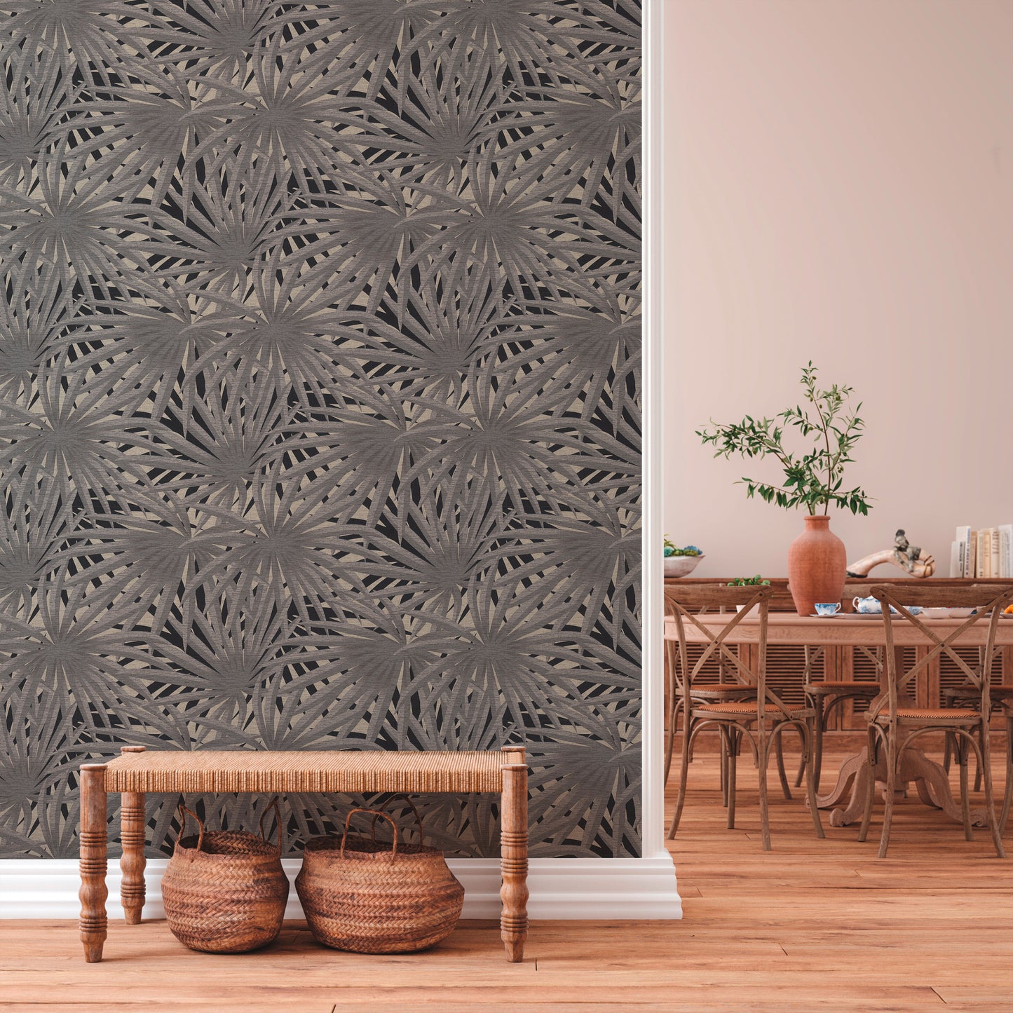 A.S. Création Blumen Tapete Grau 378612 Wandtapete Vliestapete Floral Vinyl