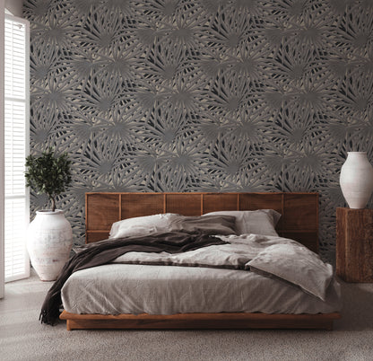 A.S. Création Blumen Tapete Grau 378612 Wandtapete Vliestapete Floral Vinyl