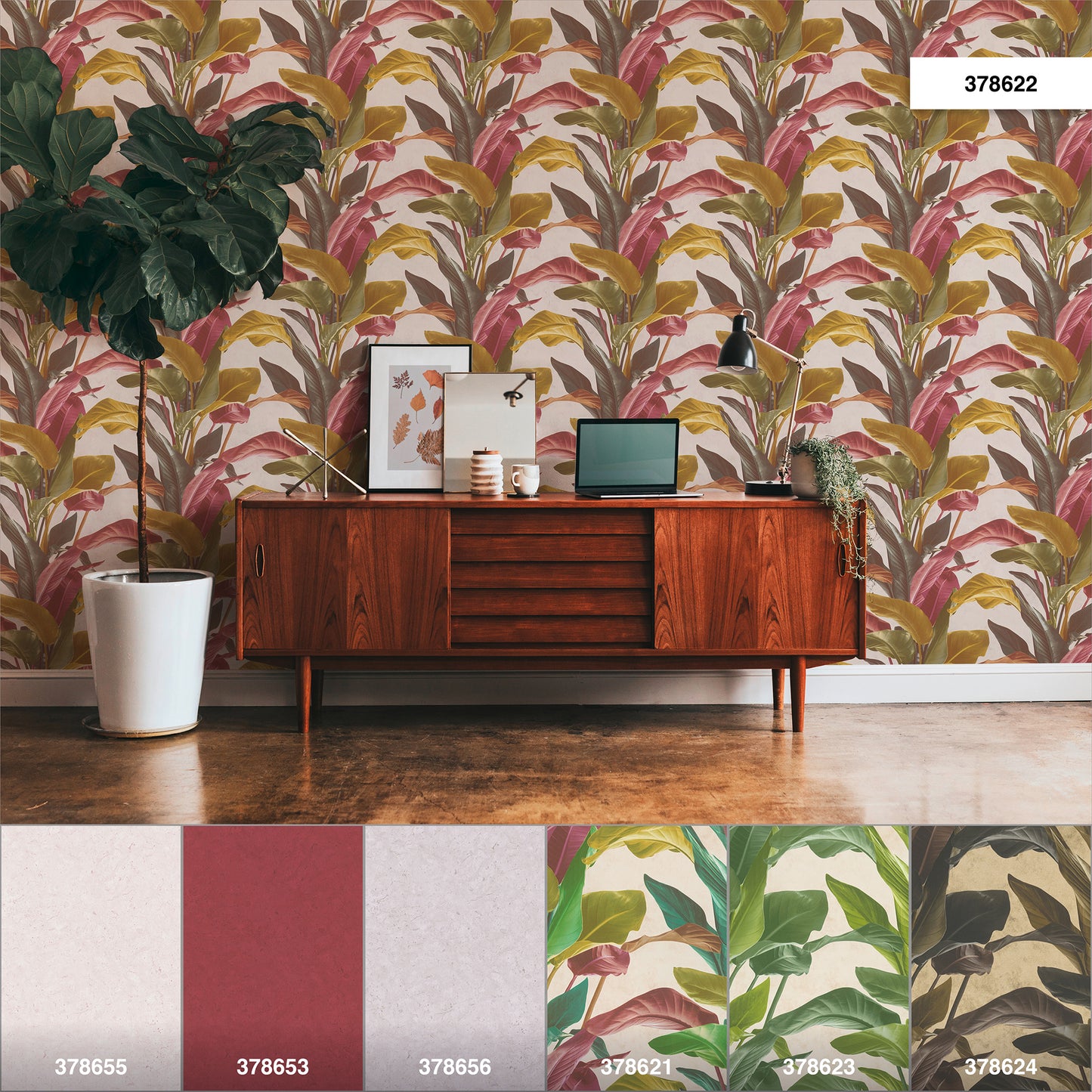 A.S. Création Blumen Tapete Rot 378622 Wandtapete Vliestapete Floral Vinyl Rolle