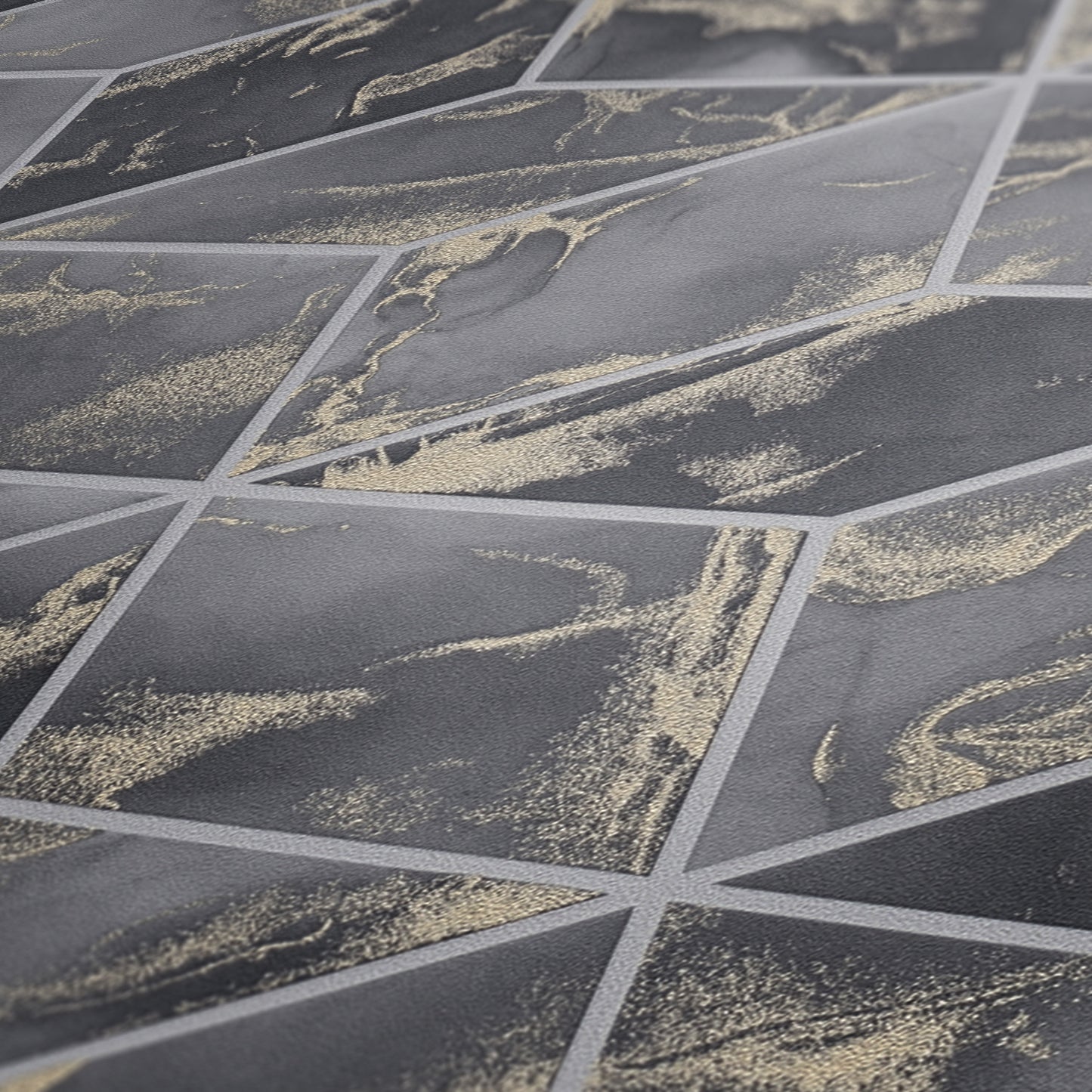 A.S. Création Tapete geometrisch Grau 378633 Wandtapete Vliestapete Grafik Vinyl