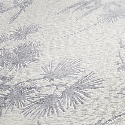 A.S. Création Blumentapete Silber 378673 Wandtapete Vliestapete Floral Vinyl