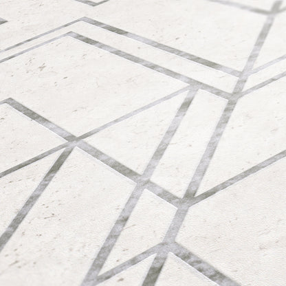 A.S. Création Tapete geometrisch Weiß 378691 Wandtapete Vliestapete Grafik Vinyl