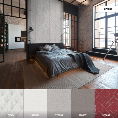 A.S. Création Tapete geometrisch Weiß 378691 Wandtapete Vliestapete Grafik Vinyl