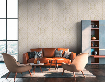 A.S. Création Tapete geometrisch Weiß 378693 Wandtapete Vliestapete Grafik Vinyl