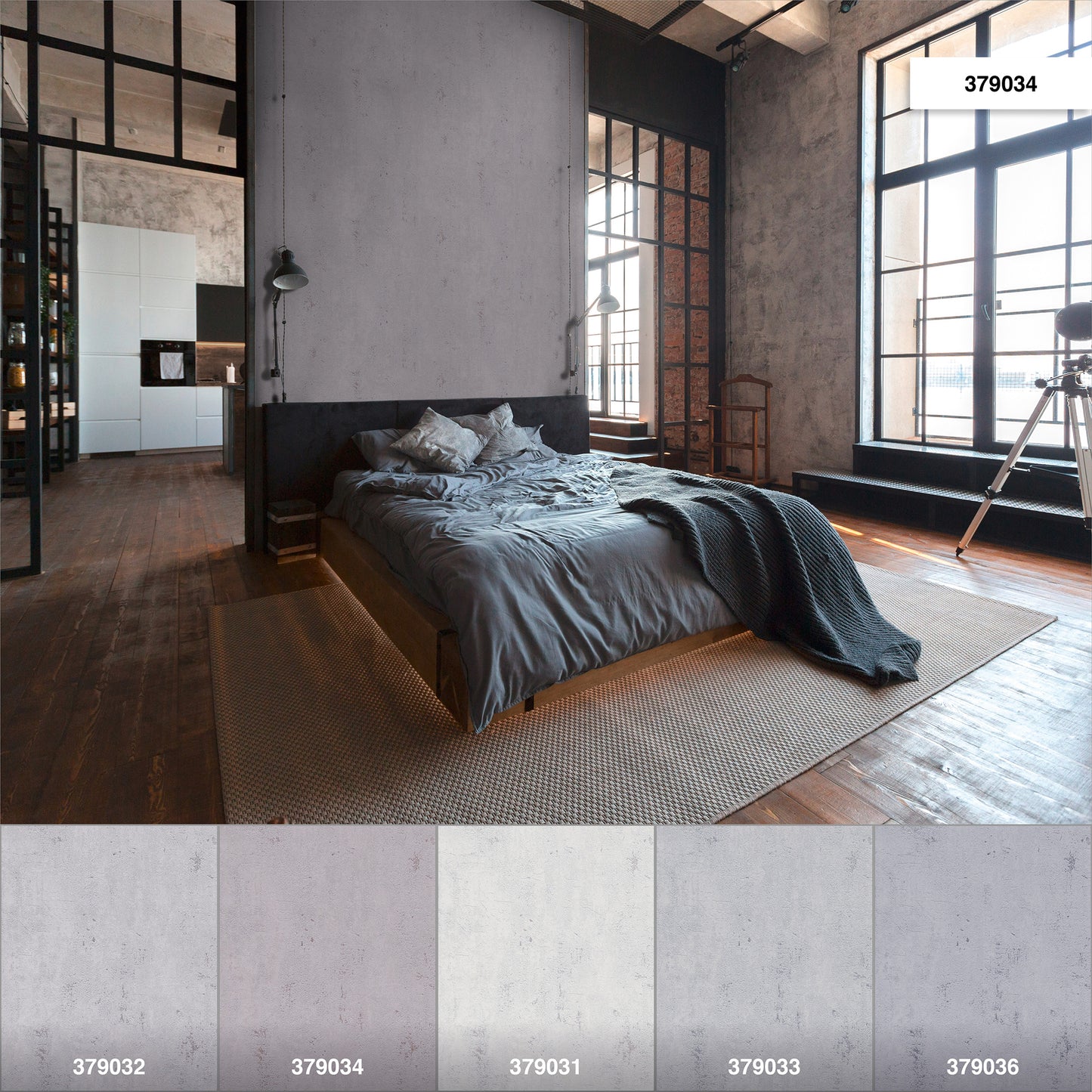 A.S. Création Tapete in Betonoptik Grau 379034 Wandtapete Vliestapete Unis Vinyl