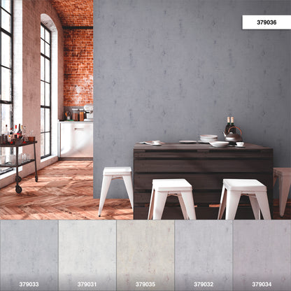 A.S. Création Tapete in Betonoptik Grau 379036 Wandtapete Vliestapete Unis Vinyl