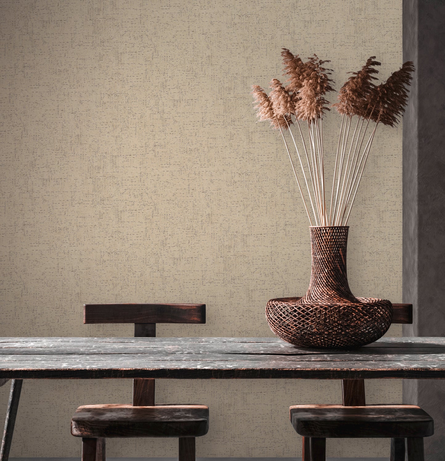 A.S. Création Unitapete Beige 379043 Wandtapete Vliestapete Struktur Unis Vinyl