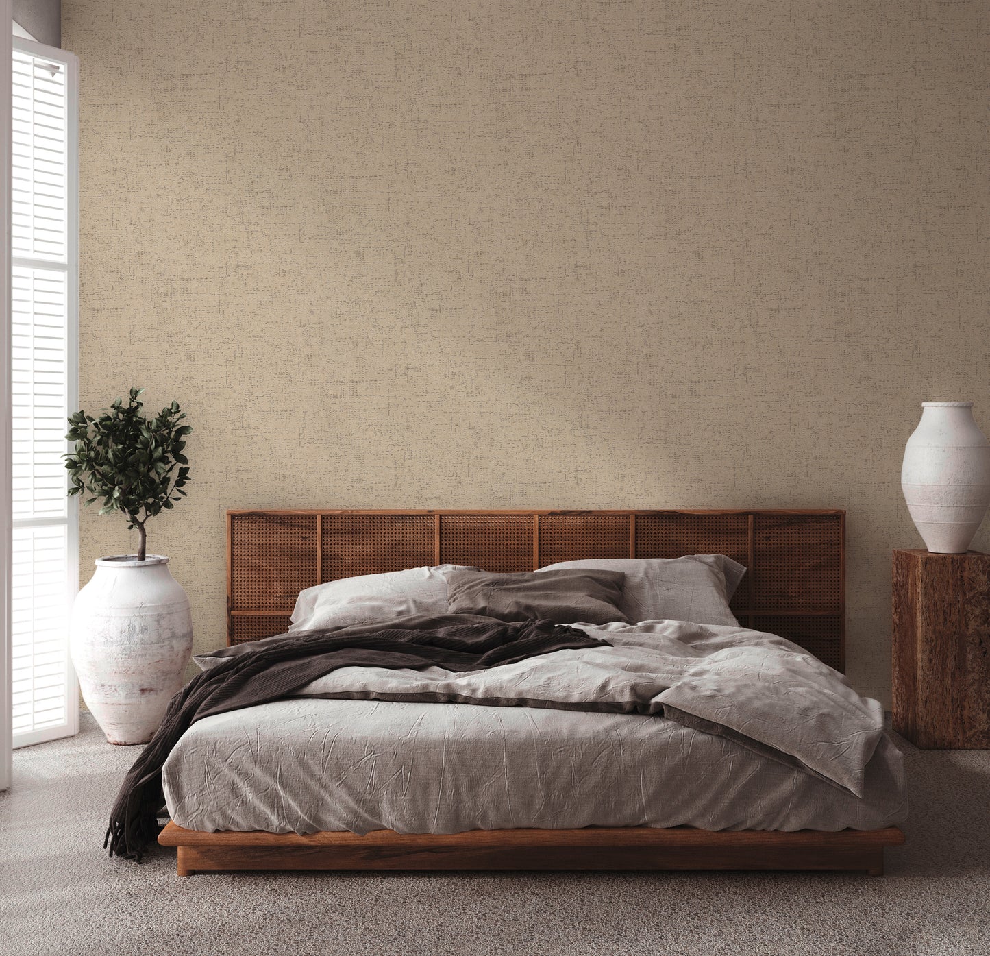 A.S. Création Unitapete Beige 379043 Wandtapete Vliestapete Struktur Unis Vinyl