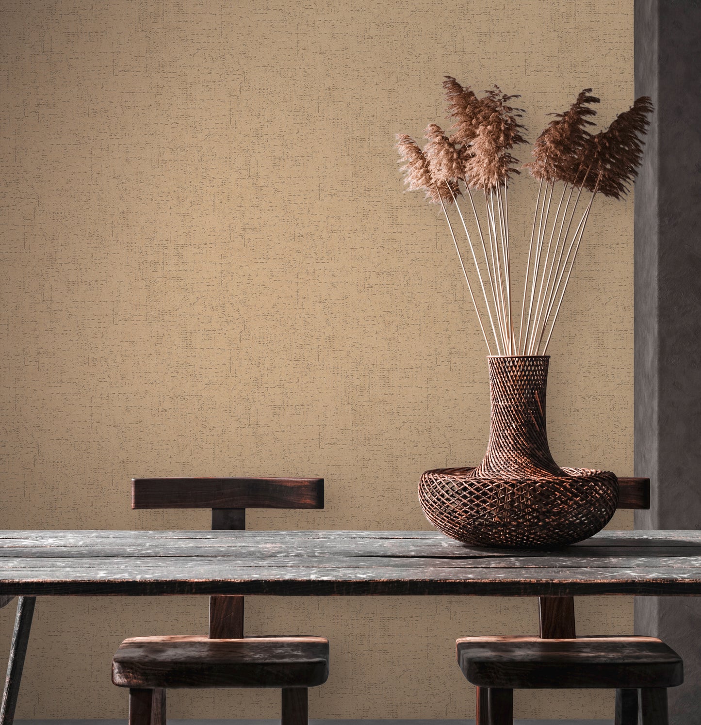 A.S. Création Unitapete Beige 379044 Wandtapete Vliestapete Struktur Unis Vinyl