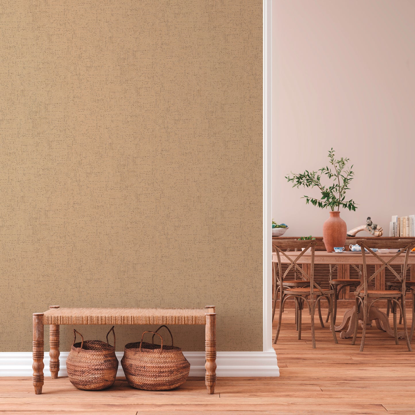 A.S. Création Unitapete Beige 379044 Wandtapete Vliestapete Struktur Unis Vinyl