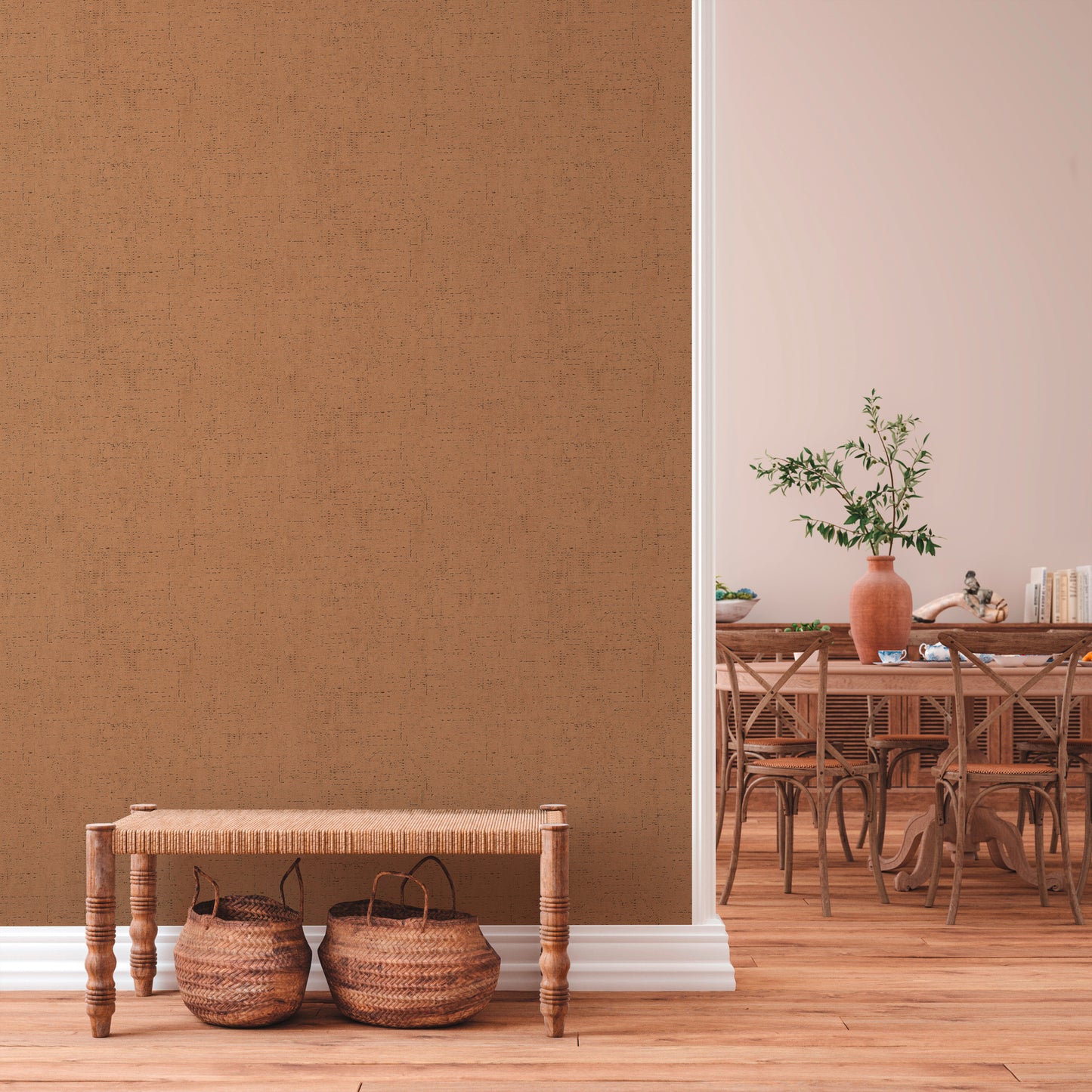 A.S. Création Unitapete Orange 379045 Wandtapete Vliestapete Struktur Unis Vinyl