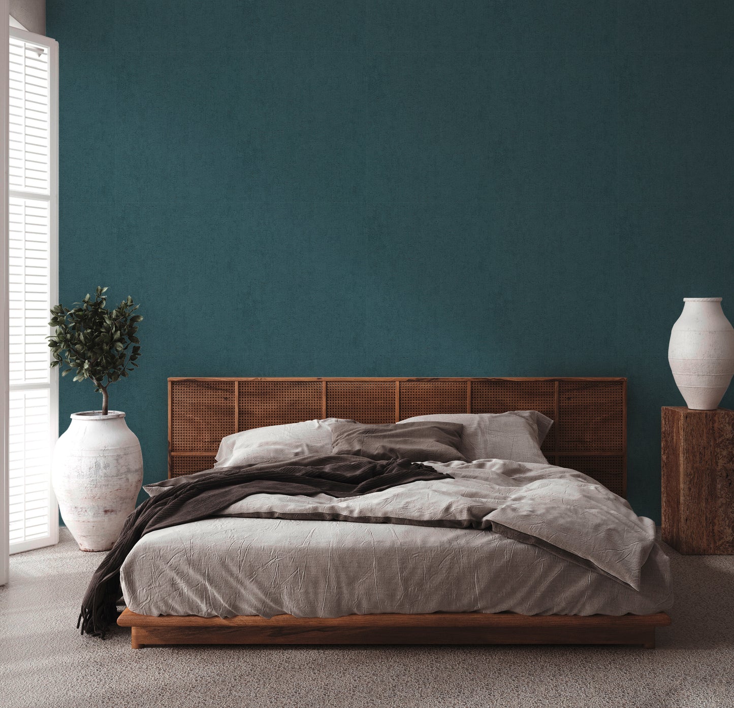 A.S. Création Unitapete Blau 379047 Wandtapete Vliestapete Struktur Unis Vinyl