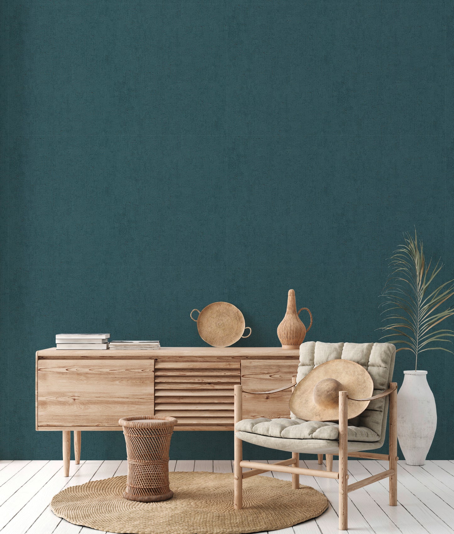 A.S. Création Unitapete Blau 379047 Wandtapete Vliestapete Struktur Unis Vinyl