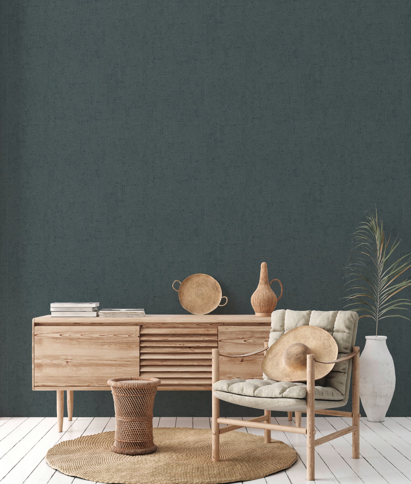 A.S. Création Unitapete Grau 379048 Wandtapete Vliestapete Struktur Unis Vinyl