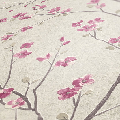A.S. Création Blumen Tapete Rosa 379121 Wandtapete Vliestapete Floral Vinyl