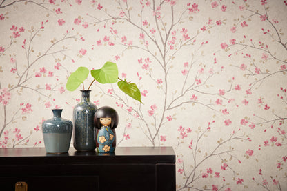 A.S. Création Blumen Tapete Rosa 379121 Wandtapete Vliestapete Floral Vinyl