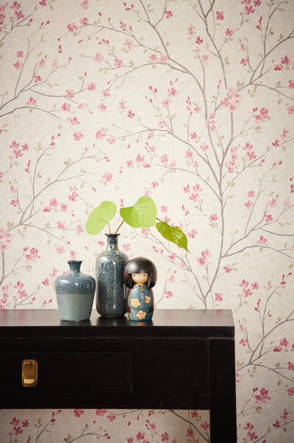 A.S. Création Blumen Tapete Rosa 379121 Wandtapete Vliestapete Floral Vinyl