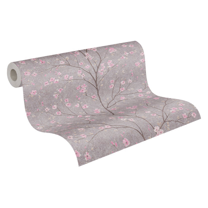 A.S. Création Blumen Tapete Grau 379122 Wandtapete Vliestapete Floral Vinyl