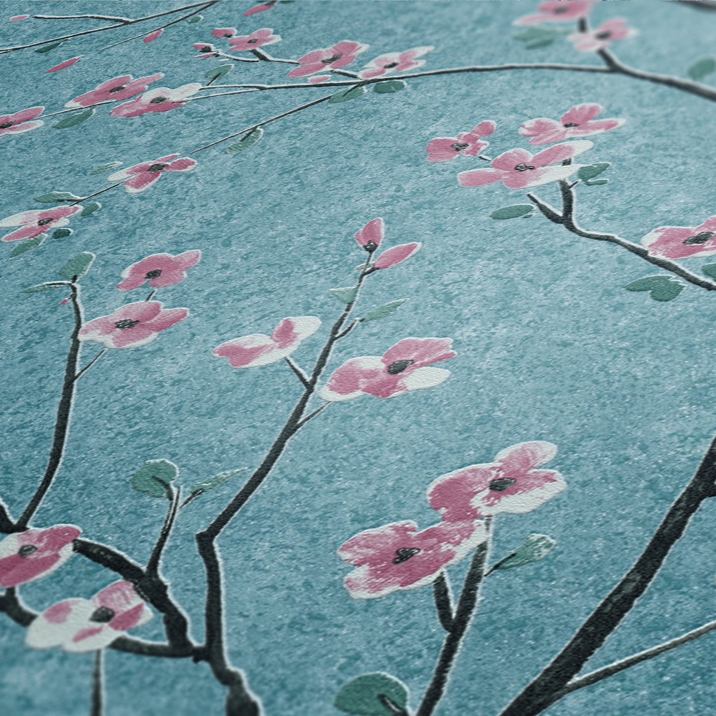 A.S. Création Blumentapete Türkis 379123 Wandtapete Vliestapete Floral Vinyl