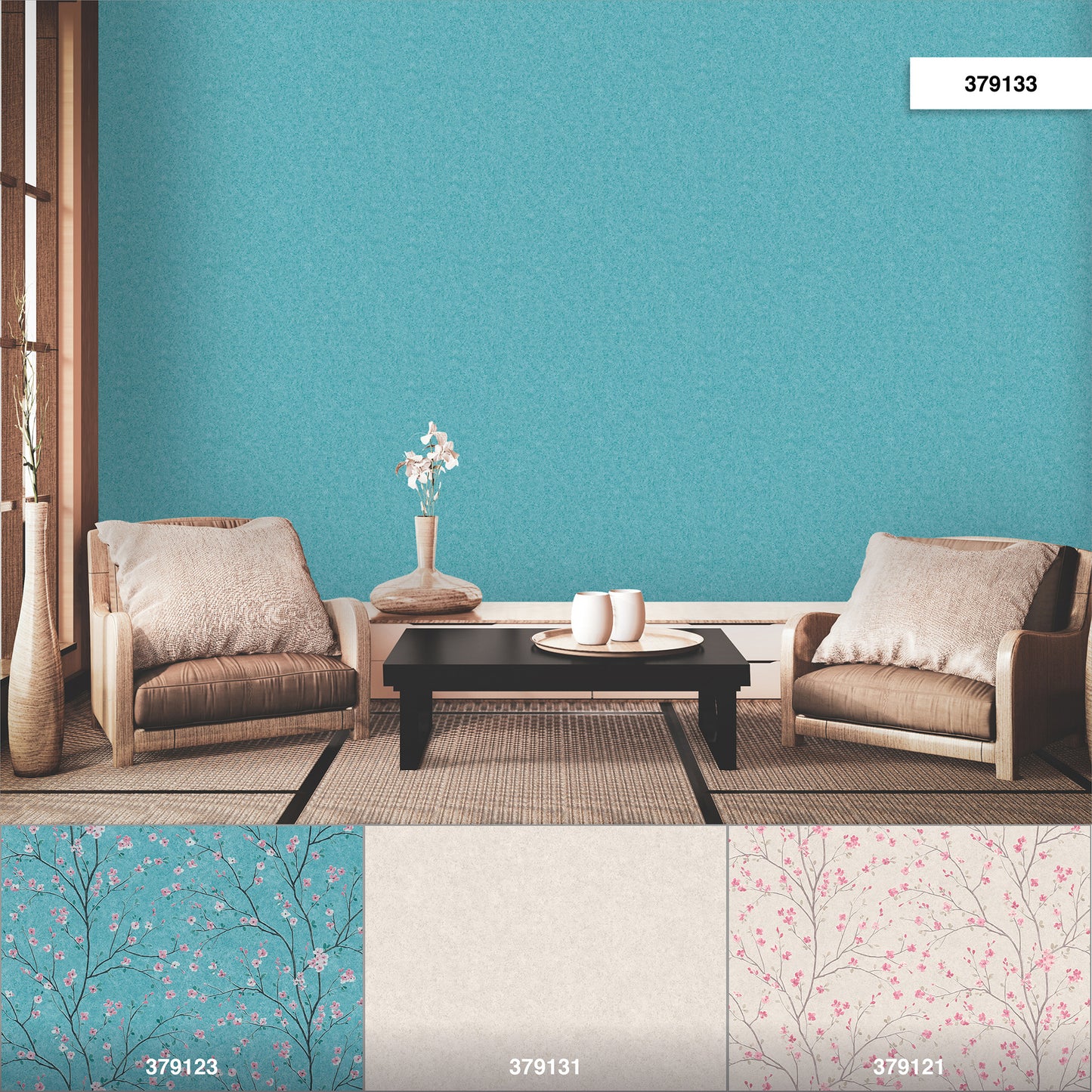 A.S. Création Uni Tapete Türkis 379133 Wandtapete Vliestapete Unis Vinyl Rolle