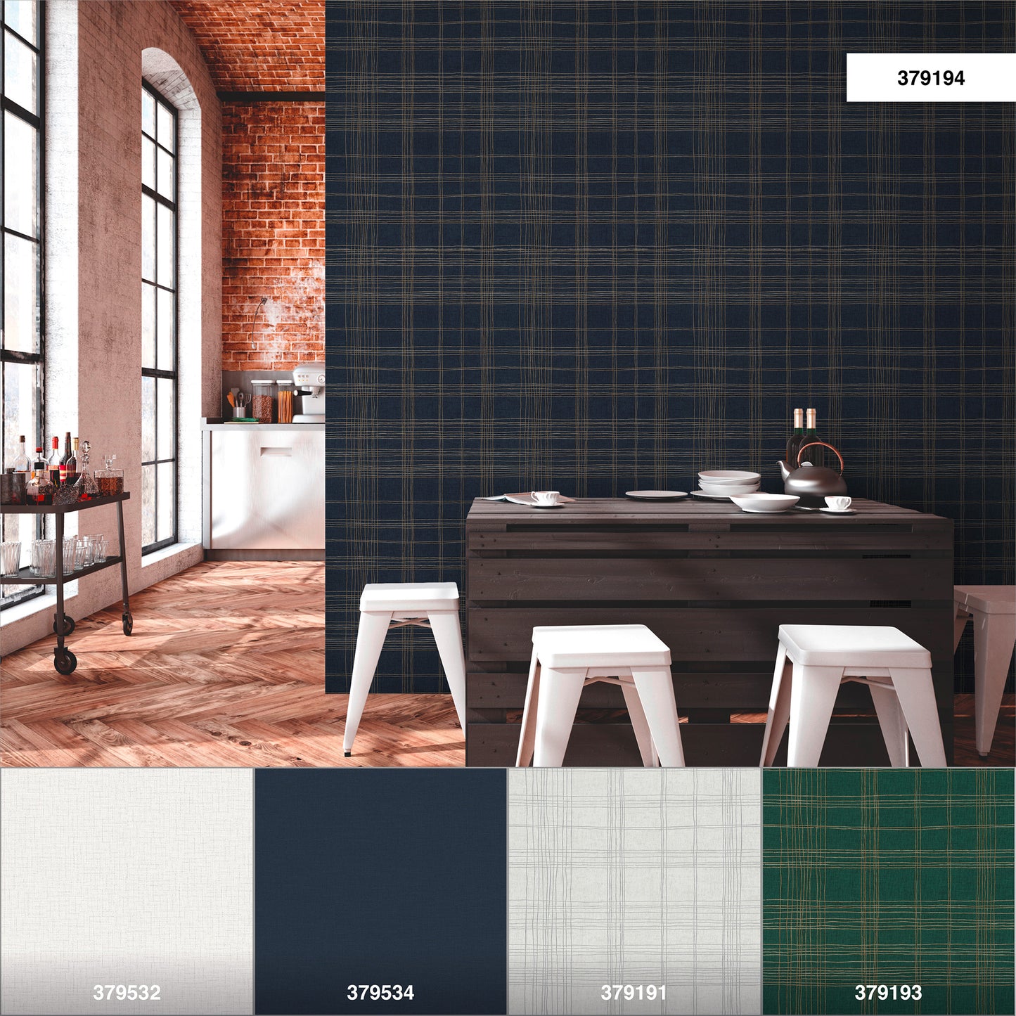 A.S. Création Tapete geometrisch Blau 379194 Wandtapete Vliestapete Grafik Vinyl