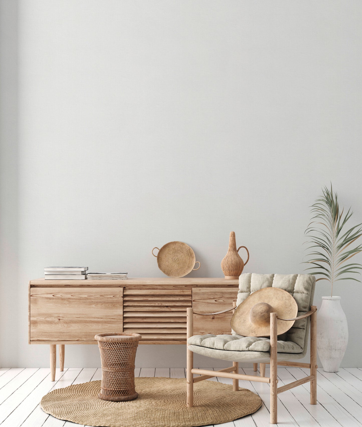 A.S. Création Unitapete Weiß 379535 Wandtapete Vliestapete Textil Unis Vinyl