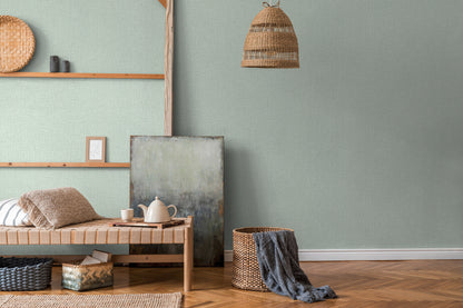 A.S. Création Unitapete Grün 379537 Wandtapete Vliestapete Textil Unis Vinyl