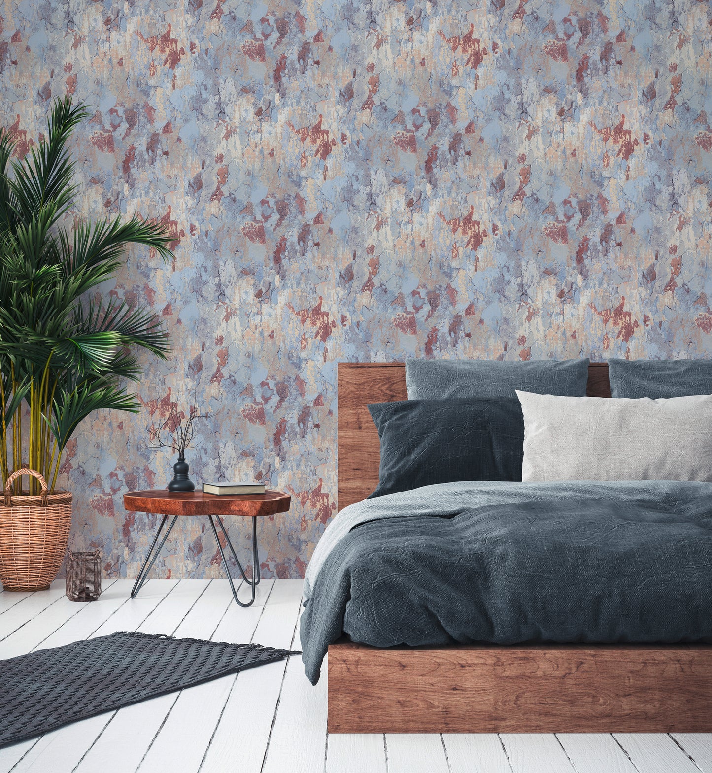 A.S. Création Tapete in Betonoptik Blau 379542 Wandtapete Vliestapete Vinyl