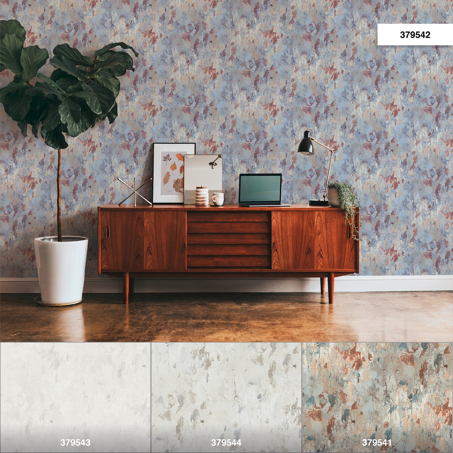 A.S. Création Tapete in Betonoptik Blau 379542 Wandtapete Vliestapete Vinyl