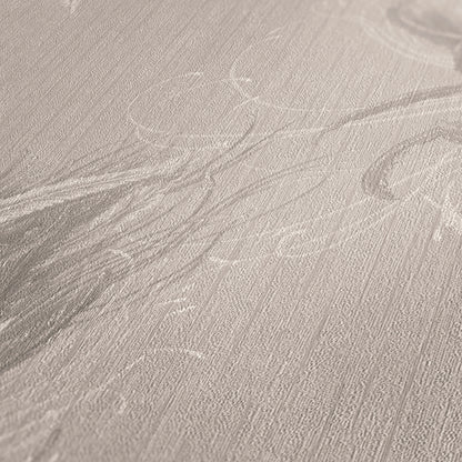 A.S. Création Tapete mit Federn Grau 380092 Tapete Mata Hari Wandtapete Design