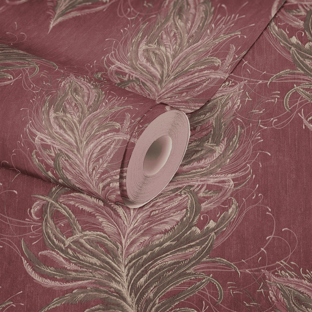 A.S. Création Tapete mit Federn Rot 380093 Tapete Mata Hari Wandtapete Design