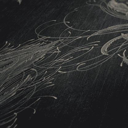 A.S. Création Tapete mit Federn Schwarz 380094 Tapete Mata Hari Wandtapete