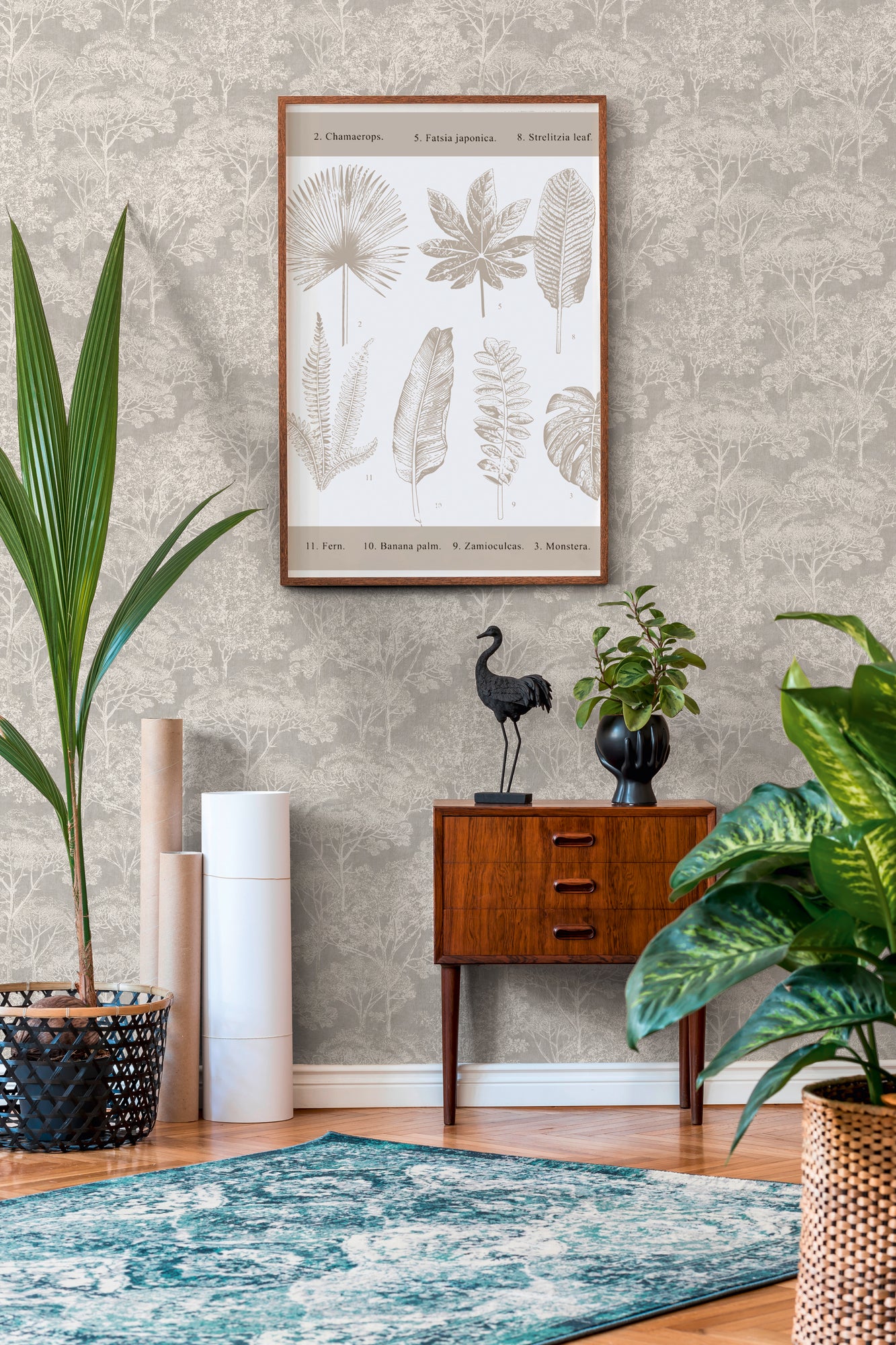 A.S. Création Waldtapete Creme 380231 Wandtapete Vliestapete Natur Grafik Vinyl