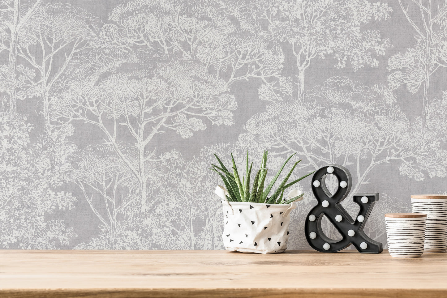 A.S. Création Waldtapete Creme 380231 Wandtapete Vliestapete Natur Grafik Vinyl