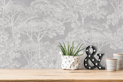 A.S. Création Waldtapete Creme 380231 Wandtapete Vliestapete Natur Grafik Vinyl