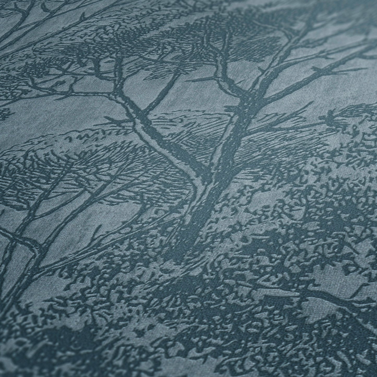 A.S. Création Waldtapete Blau 380232 Wandtapete Vliestapete Natur Grafik Vinyl